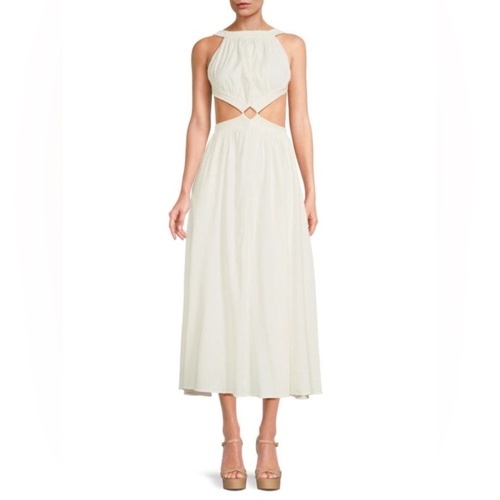 Cult Gaia XS Theia Linen Dress, NWT & gorgeous Cult Gaia dust bag!